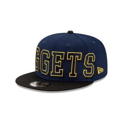 Sapca New Era Denver Nuggets NBA Block Font 9FIFTY Snapback - Albastri